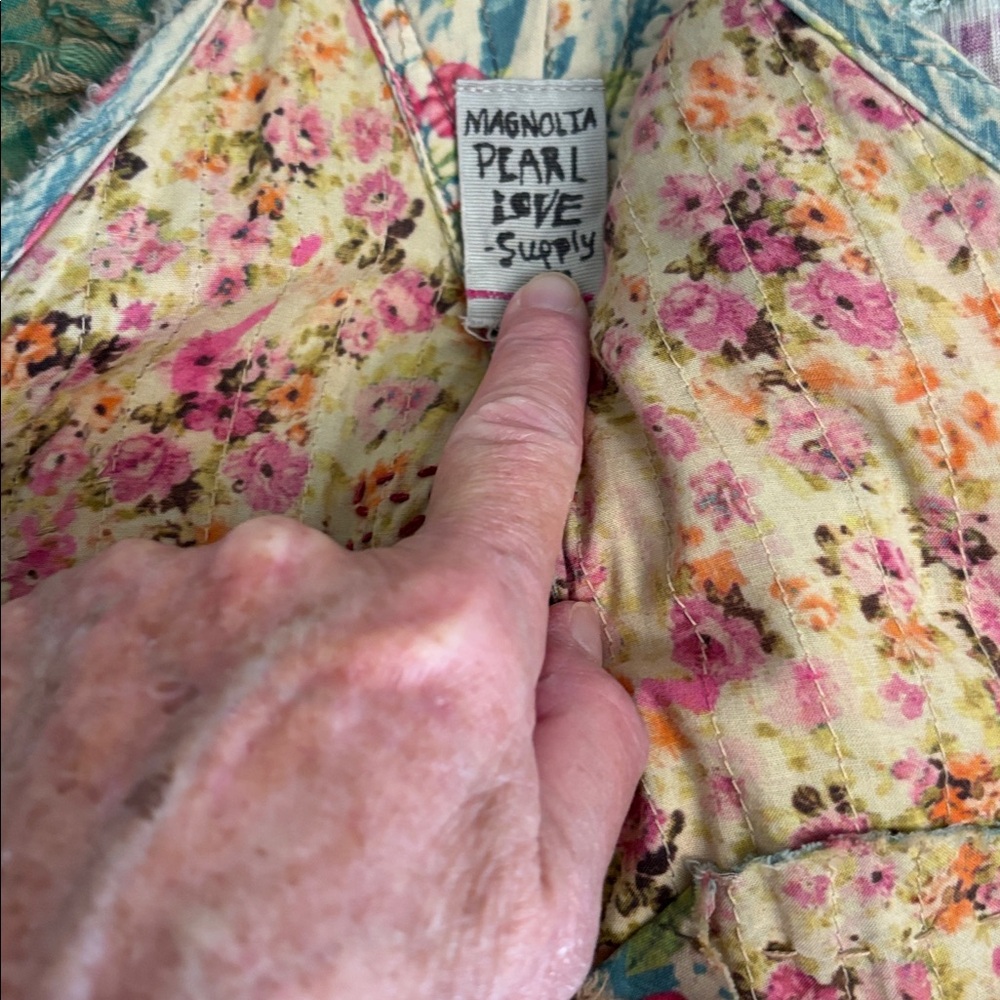 Magnolia Pearl Overalls 138 Quilted Love Overalls- Cherry Blossom, One Size - Picture 12 of 16